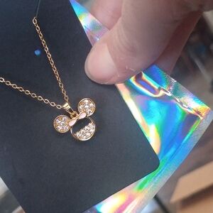 ♥️Gold Mickey Mouse Inspired Pendant Necklace 💛